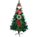 Vertikaler Noel-Weihnachtsschmuck mit Weihnachtsmannkopf und bunt gemusterten Buchstaben - Lange NOEL Hängedekoration
