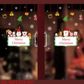 Stickers de Noël électrostatiques avec Père Noël et renne pour décoration de vitre - Dessin Animé Symétrique (HL-SDTZ19-057)