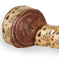 6,3 cm champagnergoldenes Weihnachtsband mit bronzefarbenem Joy Love Peace Aufdruck - Gelb