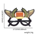 Detailed dimensions of the football party glasses with wings and soccer ball decor - Winged Football Glasses