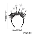 Silver star headpiece for 2026 New Year party with dimensions shown on white background - New Year Headband / Silver Star Style