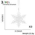Detailed size specification for transparent snowflake Christmas ornaments with dimensions - Transparent Snowflake Type B