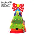 Gorro de papel DIY de Navidad con rayas arcoíris, árbol y decoraciones festivas - Estilo Árbol de Navidad Arcoíris (HY-M-101)