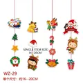 Set di decorazioni natalizie in carta con Babbo Natale e renne per addobbi festivi creativi - Lettere Merry Christmas (HY-SDGT-02)