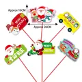 Christmas party photo props set featuring Santa, snowman and reindeer designs, 26cm wide - Christmas Bus Style 2 (HY-SDSJP-02) / Without Rod and Base
