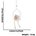 Ornamento natalizio in legno con pompon bianco, testa di renna e nappa da 27 cm - Stile Renna Casetta Bianca