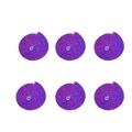 Set of six shimmering purple sequin pasties in a minimalist round disc design - 6 Pcs/Pack / Purple