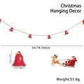 Ghirlanda di 15 campanelli natalizi rossi da 2m per decorazione albero e feste in casa - Rosso