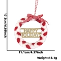 Red and white woven Christmas wreath with Happy Holidays glitter sign and bow - Red and White Christmas Wreath Pendant (AL-Red and White Christmas Wreath Pendant)
