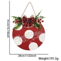 Red Christmas door sign with white dots and Merry Christmas text in 41cm size - 28cm Board / Red with White Polka Dots Letter Sign