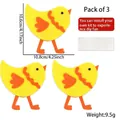 DIY Easter chick felt craft kit with three yellow chicken decorations and adhesive dots - Chick Felt Sticker