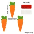 Set of 3 felt carrot Easter decorations with dimensions 13.3x5.7cm and glue dots - Carrot Felt Sticker