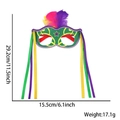 Maschera di Carnevale con piume e nastri in viola verde e giallo per travestimenti di festa - Taglia unica / Occhiali di Carnevale Tipo A