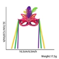 Maschera di carnevale Mardi Gras con piume viola e gialle e nastri colorati vivaci - Taglia unica / Occhiali di Carnevale Tipo C