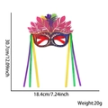Maschera di carnevale con piume e nastri viola, dimensioni 18,4 per 30,7 cm - Taglia unica / Occhiali di Carnevale Tipo D