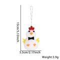 Pulcino pasquale di peluche bianco con cresta rossa e papillon, decorazione da 13cm - Bianco