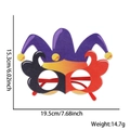 Jester style party glasses with purple hat and bells, weighing 14.7g for carnival fun - One Size / Black and Red Clown Hat Style