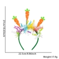 Easter headband with orange carrots and colorful bunnies for festive party decor - One Size / Multiple Carrots Style