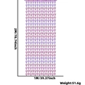 Fransenvorhang mit glitzernden Katzenpfoten in Pink und Lila für Haustier-Geburtstage - Laser Katzenpfote Folienvorhang / 2 Meter