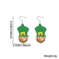 St. Patrick's Day leprechaun drop earrings in green glitter finish for party wear - St. Patrick Leprechaun Style
