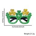 Green and gold glitter shamrock glasses for St. Patrick's Day party favors and costumes - Irish Festival Glasses / Gold & Green Shamrock Style