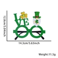 St. Patrick's Day green glasses with gold glitter clover and gnome beard design - Irish Festival Glasses / LOVE Gnome Style