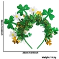 Cerchietto San Patrizio con trifogli glitterati e margherite bianche accessorio per capelli - Taglia unica / Cerchietto Tinsel con Fiore e Trifoglio