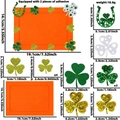 DIY Sint-Patrick dag oranje vilten fotolijst met klaverblad- en hoefijzerdecoraties - Ierse Oranje DIY Fotolijst