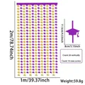 Tenda a frange viola e oro con cappelli di laurea per decorazioni di feste 2m x 1m - 1*2 Metri / Mix Viola Oro