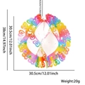 Rainbow gradient spiral honeycomb party ornament 38cm height for festive decoration - Macaron Heart Ball