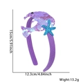Purple sequin dolphin headband with blue starfish detail for ocean themed parties - One Size / Purple Dolphin Blue Starfish