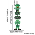 St. Patrick's Day Türhänger mit grünem Zylinder, Kleeblättern und Glücksstiefeln - Hut Stiefel Kleeblatt Lange Aufhängung