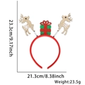 Christmas headband with red bow, green gift box and golden glitter reindeer ornaments - One Size / Gift Box Reindeer