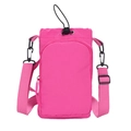 Borsa a tracolla rosa acceso per cellulare con chiusura a coulisse e spallina regolabile - Rosa