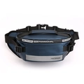 Deep blue waterproof waist bag with reflective safety strip and adjustable nylon strap - Dark Blue