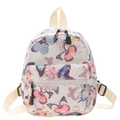 Cute mini canvas backpack with colorful butterfly print and adjustable straps - Colorful Butterfly