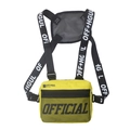 Streetwear tactical chest rig in fluorescent yellow with breathable mesh and adjustable straps - Yellow