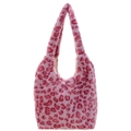 Borsa a spalla in ecopelliccia rosa con stampa leopardata e morbida consistenza - Leopardo Rosa