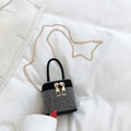 Sparkling black rhinestone mini bucket bag with gold chain strap and dual zippers - Black