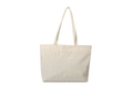 Minimalist beige corduroy tote bag with FASHION patch and large capacity design - White (Without Small Bag)