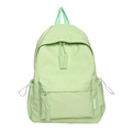 Sac à dos minimaliste en nylon vert menthe avec poche avant et poches latérales à cordon - Vert