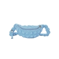 Sac bandoulière matelassé bleu clair minimaliste avec bandoulière froncée élégante - Bleu