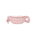 Bolso bandolera acolchado rosa de nailon ligero con una correa fruncida muy moderna - Rosa
