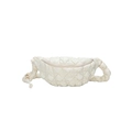 Bolso bandolera acolchado blanco minimalista con textura de nube y correa - Blanco