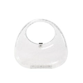 Minimalistische transparente Acryl-Handtasche mit Blasenstruktur und Silber-Verschluss - Transparent