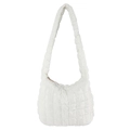 Witte gewatteerde wolkentas van lichtgewicht bubbel nylon met zachte textuur - Wit