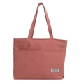 Borsa tote rosa antico con tasche frontali e manici lunghi da portare a spalla - Rosa