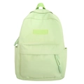 Minimalistische lichtgroene nylon rugzak voor dames met ritsvak aan de voorzijde - Groen