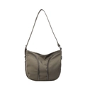 Minimalist olive green nylon crossbody bag featuring stylish vertical zippers and strap - Green