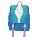 Modieuze nylon rugzak met blauw-groen-paarse kleurvlakken en UFO-borduurwerk - Groen